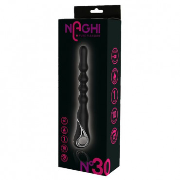 Черный анальный вибратор Naghi NO.30 - 26 см.