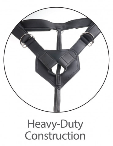 Страпон со съемной кофейной насадкой Strap-On Harness with 7" Uncut Cock - 19,1 см.