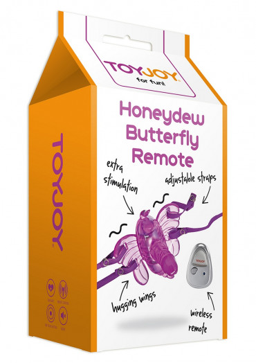 Фиолетовая вибробабочка Honeydew Butterfly Remote с пультом ДУ