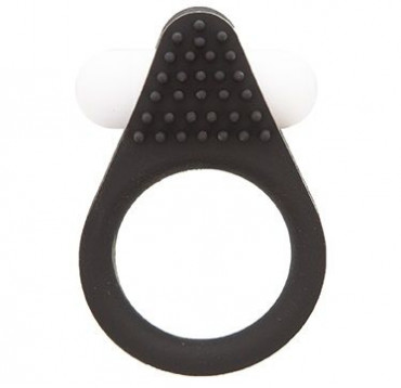 Чёрное эрекционное кольцо Lit-UP Silicone Stimu Ring 1 Black