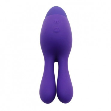 Фиолетовый вибратор Indulgence Dream Bunny - 15 см.