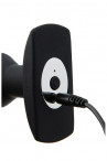 Черный анальный вибромассажер Wireless Remote Plug - 13 см.