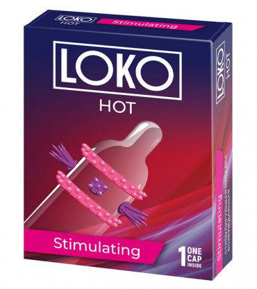 Стимулирующая насадка на пенис Loko Hot с возбуждающим эффектом