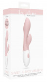 Розовый G-spot вибратор Sunset со стимулятором клитора - 20 см.