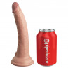 Телесный вибратор 7" Vibrating Silicone Dual Density Cock with Remote с пультом ДУ - 21 см.