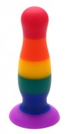 Разноцветная анальная пробка Colourful Plug - 12,5 см.