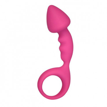 Розовый анальный стимулятор с крупной головкой Budy Pink - 13 см.