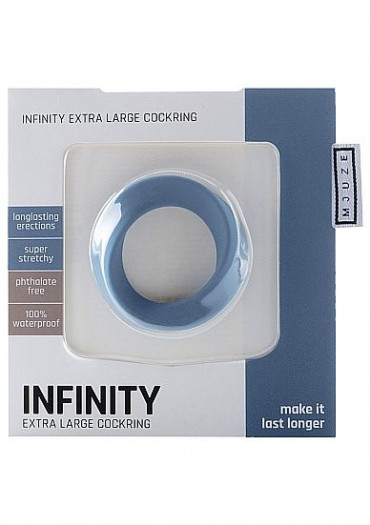Синее эрекционное кольцо Infinity XL Cockring