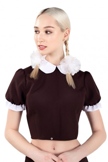 Костюм "Русская школьница" - верх, коричневый