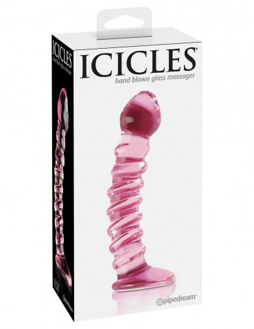 Стеклянный стимулятор Icicles № 28 - 18 см.