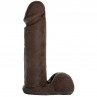 Коричневая насадка Vac-U-Lock 6" Ultraskyn Cock - 17,3 см.
