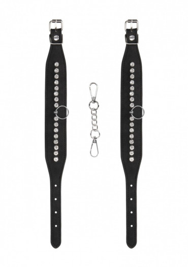 Черные поножи Diamond Studded Ankle Cuffs