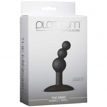 Черный анальный стимулятор Platinum Premium Silicone - The Minis Bubble Small - Black S