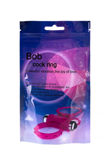 Розовое эрекционное виброкольцо Bob