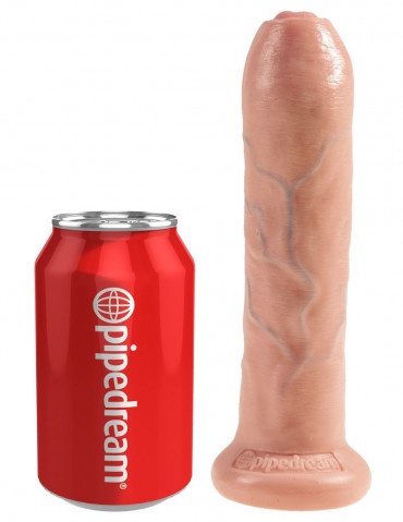 Телесный необрезанный фаллоимитатор на присоске 7" Uncut Cock - 19,1 см.