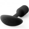 Чёрная пробка для ношения B-vibe Snug Plug 1 - 9,4 см.