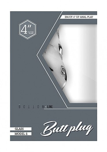Стеклянный анальный стимулятор Bottom Line Model 5 - 10,5 см.