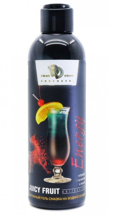 Интимный гель-смазка Juicy Fruit с ароматом энергетика - 200 мл.