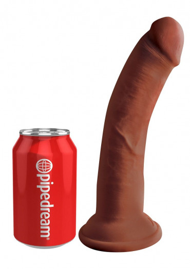 Коричневый фаллоимитатор на присоске 8" Triple Density Cock - 24,1 см.