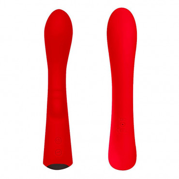 Красный вибромассажер 6" Silicone G-Spot Fun - 19,1 см.