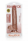 Телесный фаллоимитатор Straight Realistic Dildo Balls Suction Cup 10 - 28 см.