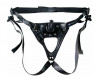 Черный пояс-трусики с насадкой "Soft-Принц" - 17 см.