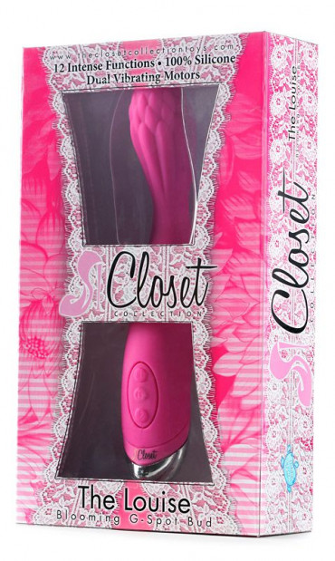 Розовый вибратор для G-стимуляции The Louise - 21,6 см.