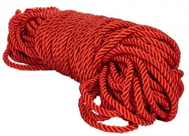 Красная веревка для связывания Bdsm Rope - 30 м.
