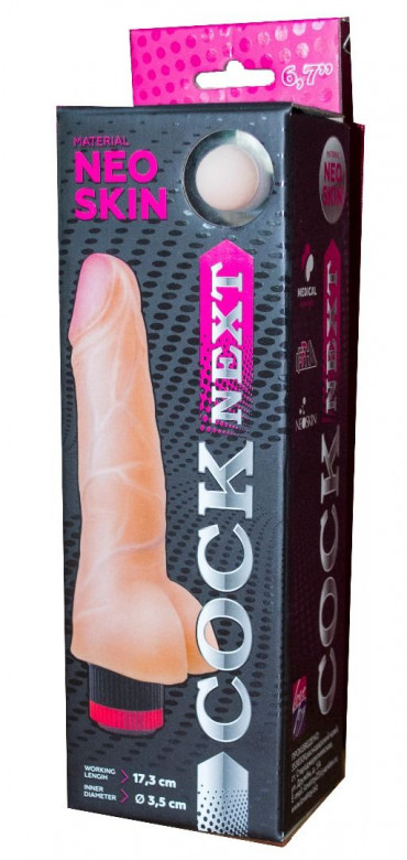 Реалистичный вибромассажёр Cock Next 6" - 17,3 см.
