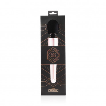 Черно-розовый вибромассажер Nouveau Wand Massager - 30 см.