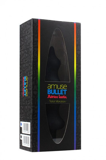 Чёрная анальная виброёлочка Bullet Amuse - 12 см.