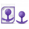 Фиолетовая пробка-шар для ношения Luxe Wearable Vibra Plug - 8,9 см.