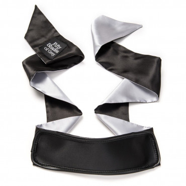 Черно-серая повязка на глаза Satin Deluxe Blindfold