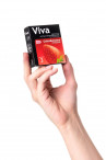 Цветные презервативы Viva Color&Aroma с ароматом клубники - 3 шт.