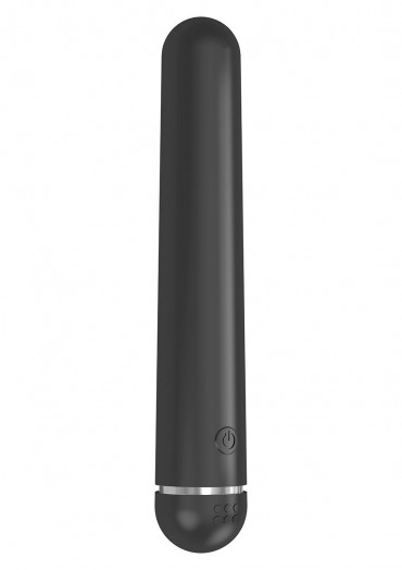 Классический чёрный вибратор F5 - 18 см.