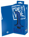 Синий вибромассажер простаты Power Vibe Backy - 12,8 см.