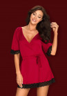 Соблазнительный короткий пеньюар Sensuelia, красный