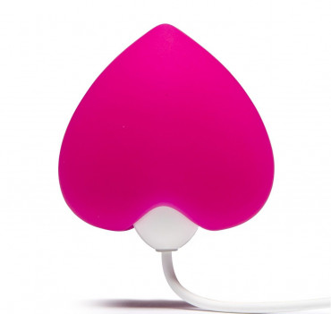 Розовый клиторальный вибростимулятор-сердечко Silicone Pink Heart Clitoral Vibrator