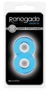 Голубое эрекционное кольцо с подхватом мошонки Lucky 8