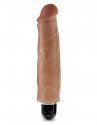 Кофейный вибратор-реалистик 7" Vibrating Stiffy - 21,6 см.