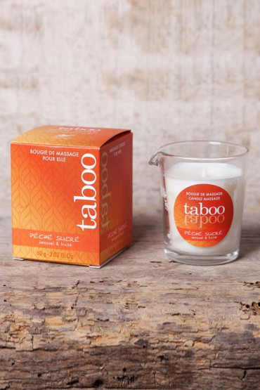 Массажное аромамасло с афродизиаками для женщин Ruf Taboo Peche sucre - 60 гр.