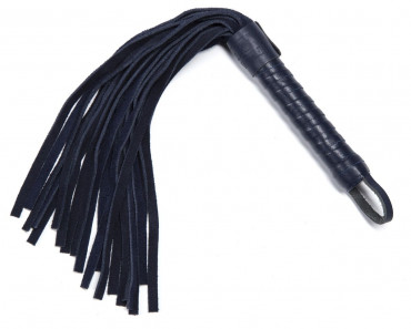 Тёмно-синий мини-флоггер No Bounds Collection Mini Flogger - 33 см.