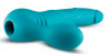 Бирюзовый безремневой страпон Luna Strapless Silicone Dildo - 22,86 см.
