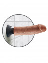 Кофейный вибратор со съемной присоской 8" Vibrating Cock - 21,6 см.