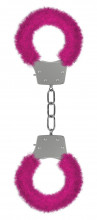 Розовые пушистые наручники Ouch! Pink