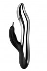 Черный вибратор с подсветкой Naghi NO.37 Rechargeable Light-UP Vibe - 24 см.