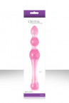 Малый розовый стеклянный анальный стимулятор Crystal Kegel