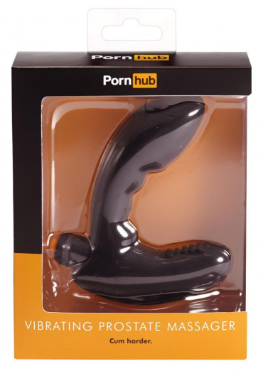 Чёрный вибромассажёр простаты Vibrating Prostate Massage
