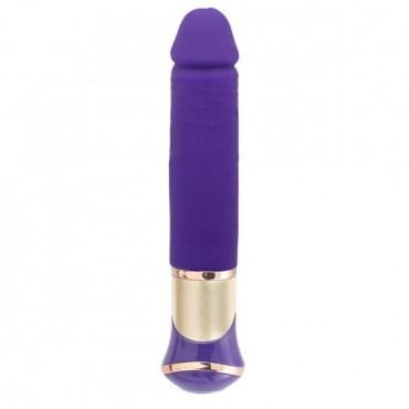 Фиолетовый перезаряжаемый вибратор Ecstasy Deluxe Greedy Dong - 19,5 см.