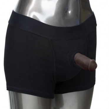 Чернокожий фаллоимитатор для ношения Packer Gear Ultra-Soft Silicone Stp Packer